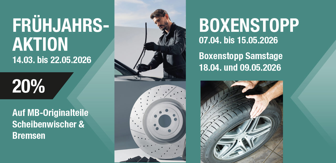 Teaser für Frühjahrsaktion und Boxenstopp bei Brunner & Blum 2026